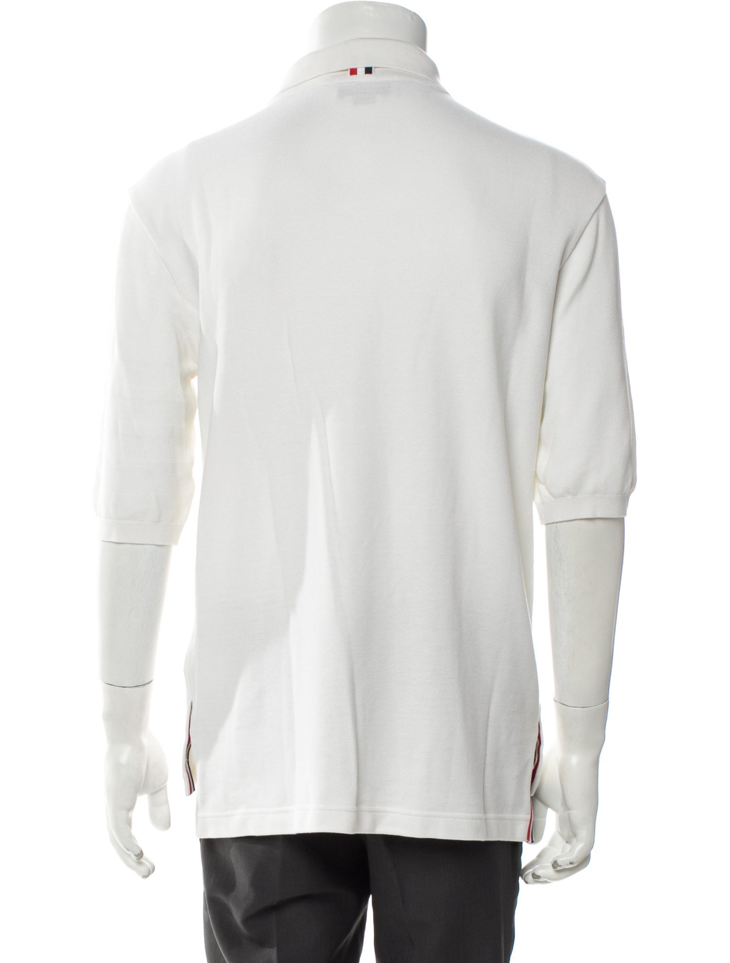 Thom Browne 4-Bar Silk Polo Shirt